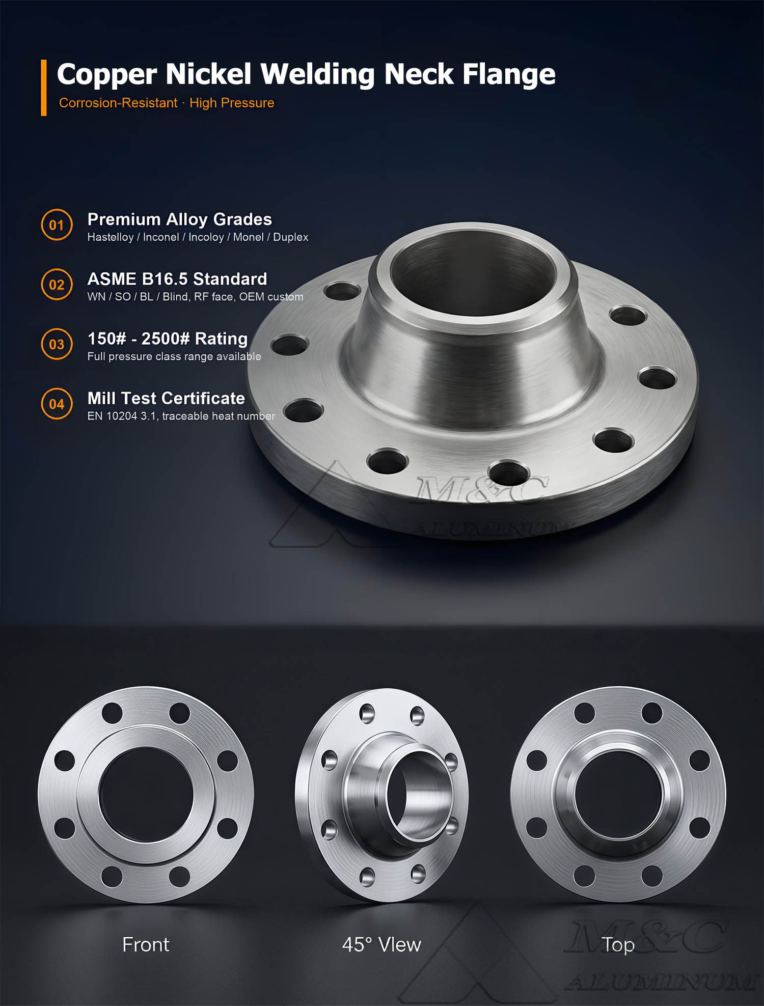 1790240933215867.jpg Marine C70600 Copper Nickel Welding Neck Flange.jpg